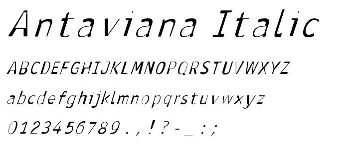 Antaviana Italic font